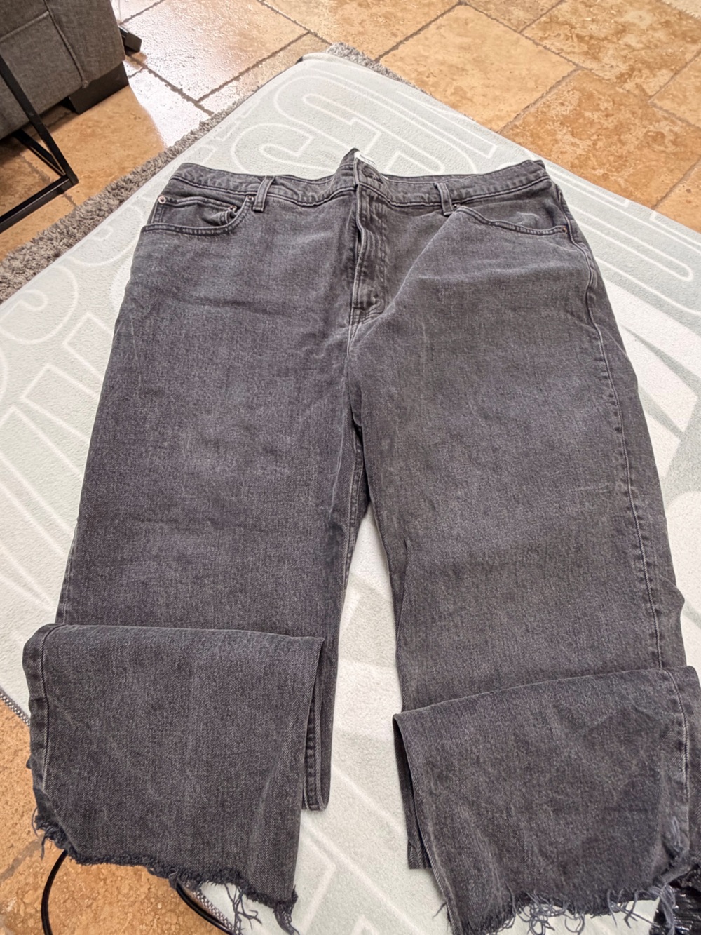 Abercrombie & Fitch Women's Straight Leg Jeans - Charcoal